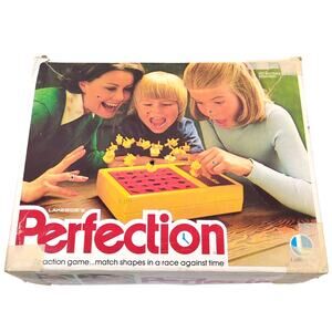 Vintage 1975 Perfection Board Game - Lakeside #8370 Complete w/ 20 Extra Pieces